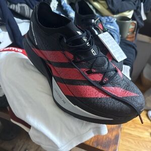 Adidas Men's Black and Red Running Shoes ADIZERO